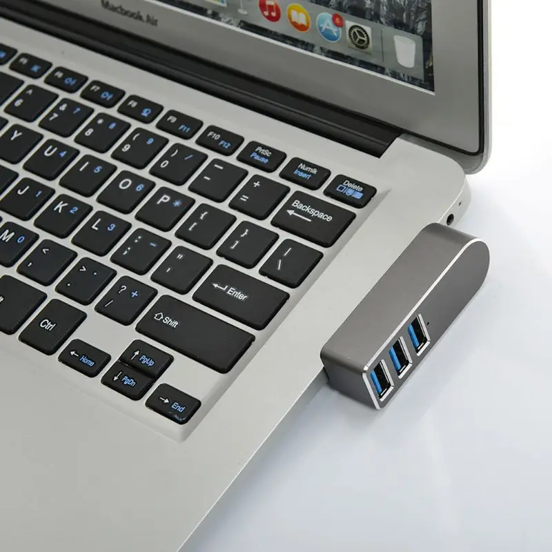 Алюминиевый сплав мини 3 порта USB 3,0 концентратор поворотный USB разветвитель адаптер для ПК ноутбука