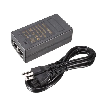 

uxcell 24V/48V 0.5A POE Power Supply Injector Power over Ethernet Adapter with US Plug Power Cord for IP Camera, Wireless