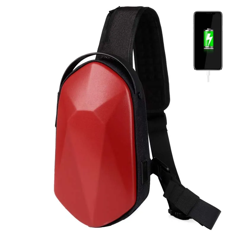 Men Shoulder Bags USB Charging Messenger Bags Anti-theft Male Waterproof Sling Chest Bag School Short Trip Cross Body Bags 2021