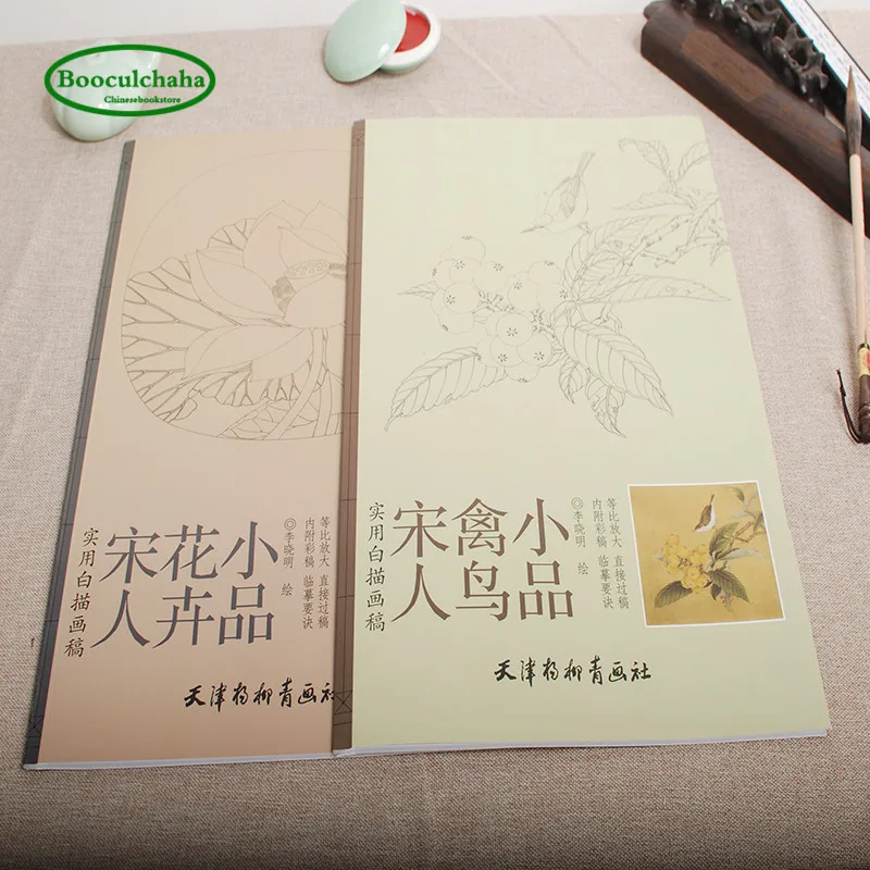 Practical White Drawings books Classical Paintings of Song Dynasty for beginners :flower birds Big original size . | Канцтовары для