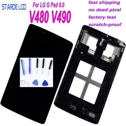 STARDE LCD pour LG G Pad F 8.0 V495 V496 LCD écran tactile numériseur assemblée avec cadre LD080WX2 (SM) (C1) avec outils gratuits