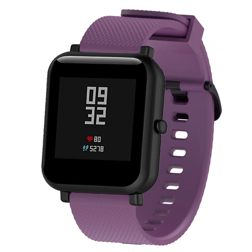 Силиконовый браслет для часов huami Xiaomi Amazfit Bip сменный спортивный браслет для samsung Galaxy Watch Active/gear Sport