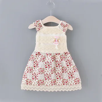 

2020 New Girls Flower Embroidery Princess Dress Summer Kid Toddler Sleeveless Sundress Children's Party Vestido Dresses Clothes