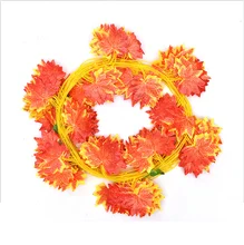 

240cm Artificial Vine Autumn Maple Leaf Fake Garland Plants Foliage String Christmas Garden for Wedding Party Home Fall Decor