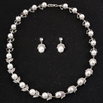 

Sparkling luxury zircon party/wedding jewelry set for women bride high quality CZ necklace earring wedding jewelry accessories