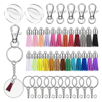 

185Pcs DIY Keychain Durable Creative Photo Frame Keychain for Presents