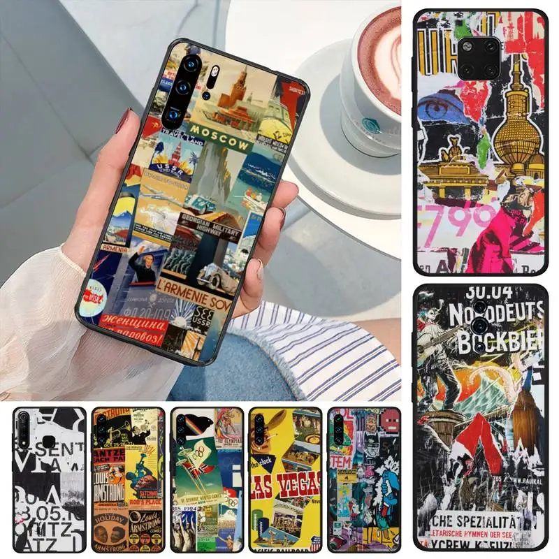 Чехол для телефона с граффити Huawei P9 P10 P20 P30 P40 Lite Pro P Smart 2020 2019 | Мобильные телефоны и