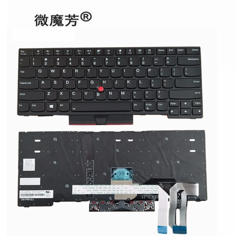 Английская клавиатура с подсветкой для Lenovo Thinkpad E480 E485 L480 L380 T490 E490 E495 L490 T495 yoga L390 T480S