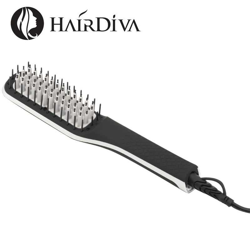 HairDiva фен выпрямитель быстрый нагрев до 230 ℃ щеткой для выпрямления волос