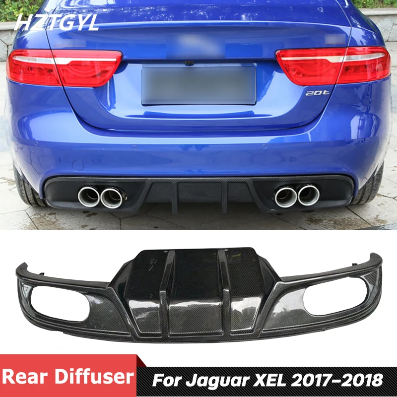 

Carbon Fiber Material Rear Bumper Spoiler Lip Diffuser For Jaguar XEL XFL Car Tuning 2017-2018