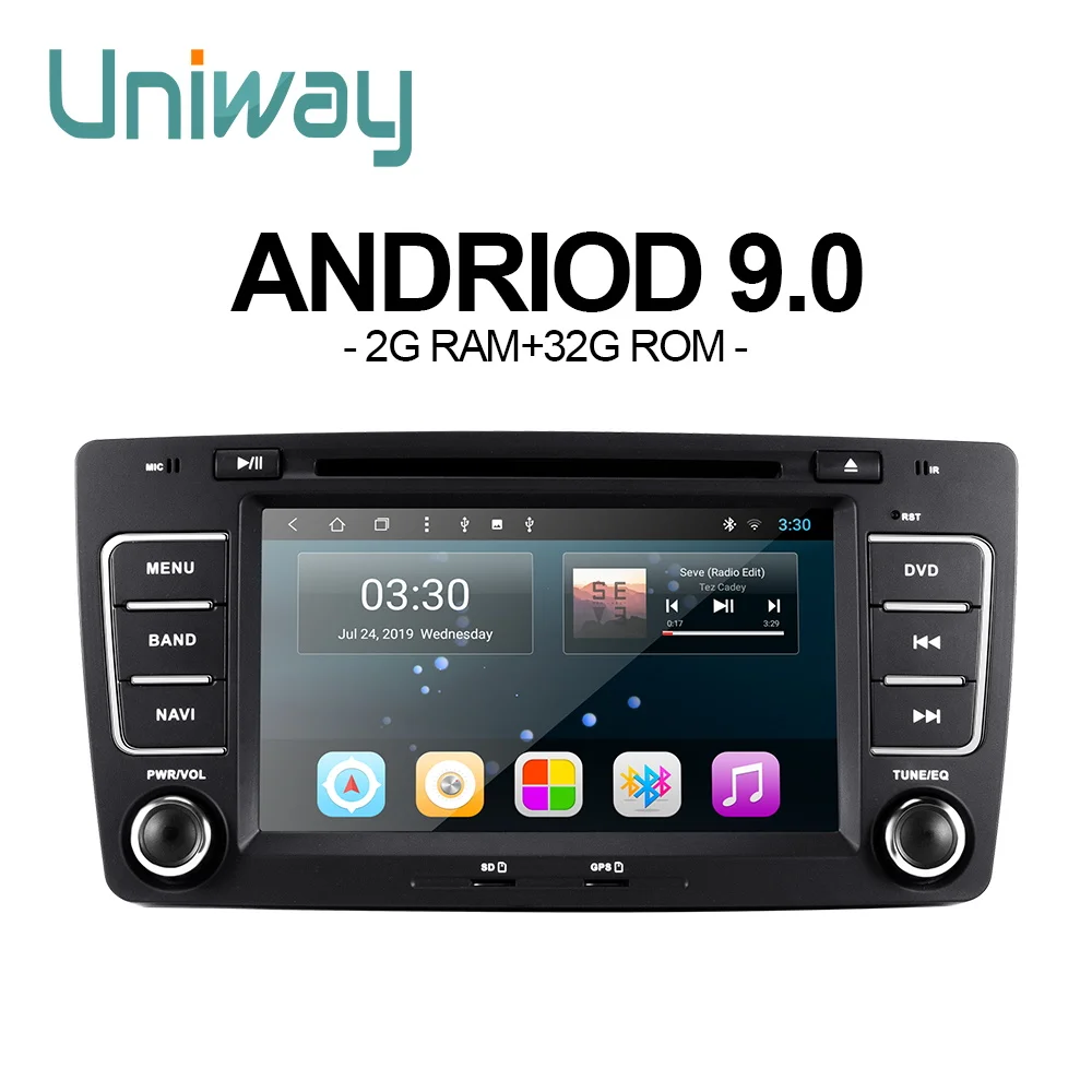 Uniway LMR7090 android 9 0 автомобильный dvd для Skoda octavia 2009 2010 2011 2012 2013/Yeti 2008
