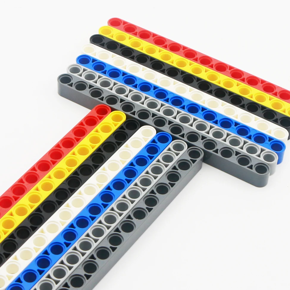 

100pcs Bricks Technical Parts Liftarm 1x13 Thick Studless Beam MOC Toys Motor Model Accessories Parts Bulk Building Blocks 41239