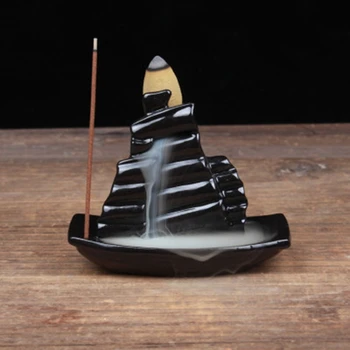 

Creative Ceramic Incense Burner Fragrance Holder Backflow Censer Home Decor