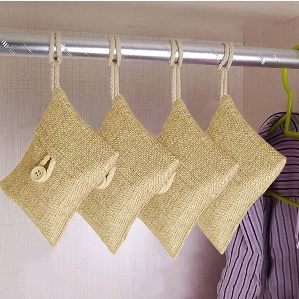 3PCS Bamboo Charcoal Bag Home Cabinet Car Bags Activated Carbon Air Freshener Deodorant Wardrobe Fresher L*5 | Дом и сад