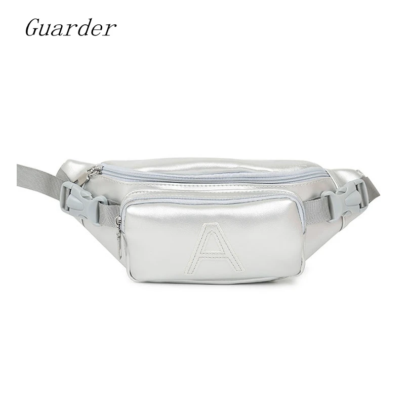 Guarder New Solid Color Banana Bag Letter Print Waist For Women Lady Waterproof Belt Female Fanny Pack GUA0066 | Багаж и сумки