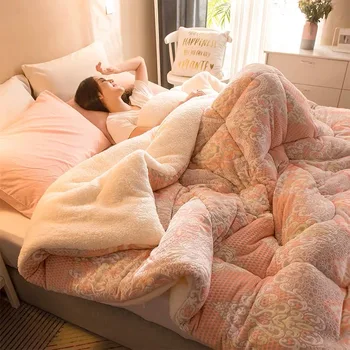 

Lamb double-faced velvet 10 kg wool quilt warm in winter thick winter blanket core extra thick single 8 kg double comforter