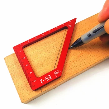 

1pcs Woodworking Ruler Scribing Mark Line Gauge 90 Degree 45 Degree Angle Wooden Furniture Marking Line Aluminum Measuring Tools
