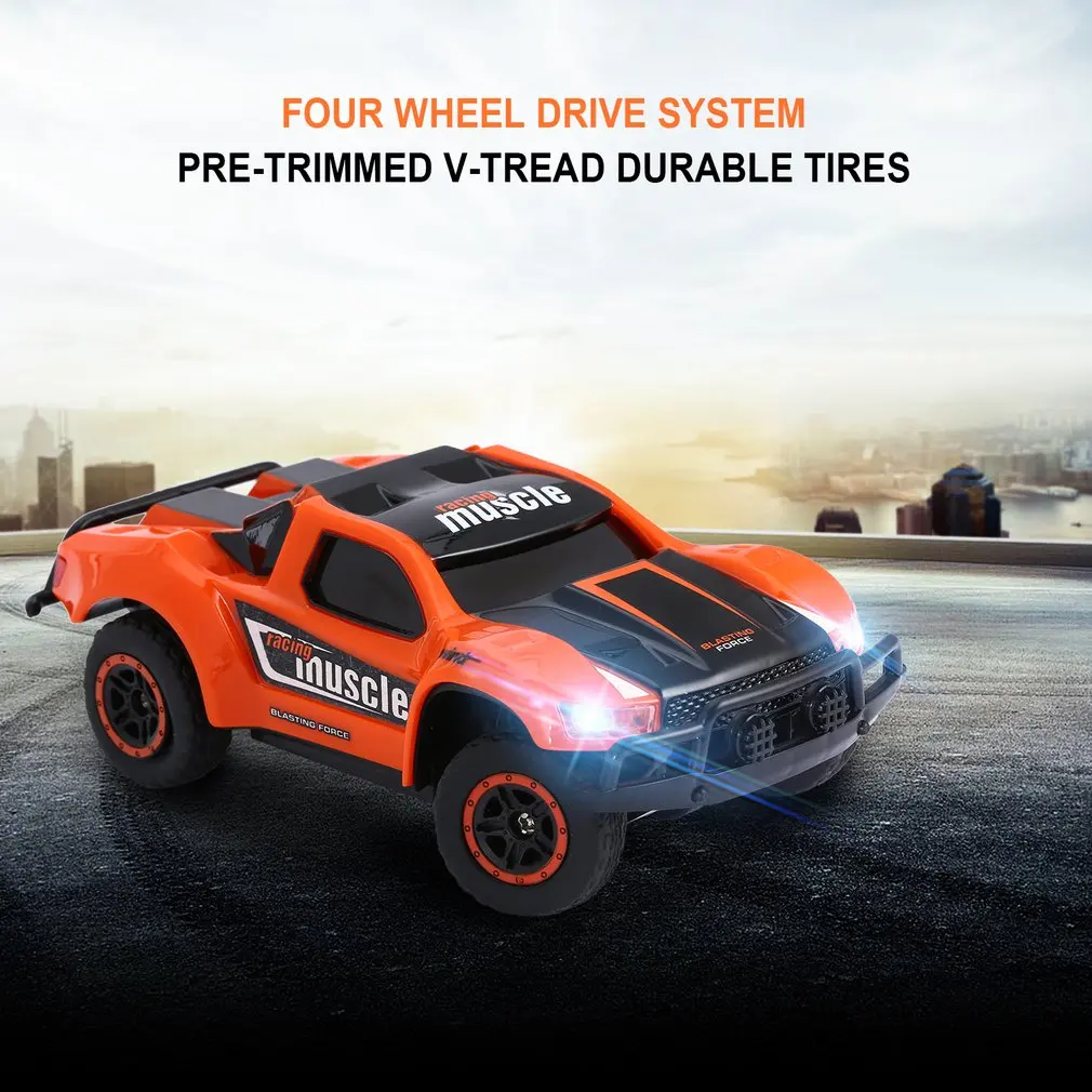 Оранжевый пульт дистанционного управления Cotrol Muscle Car 1:43 Масштаб 4WD внедорожный спортивный ралли автомобиль гоночный автомобиль для детей Детская Подарочная игрушка