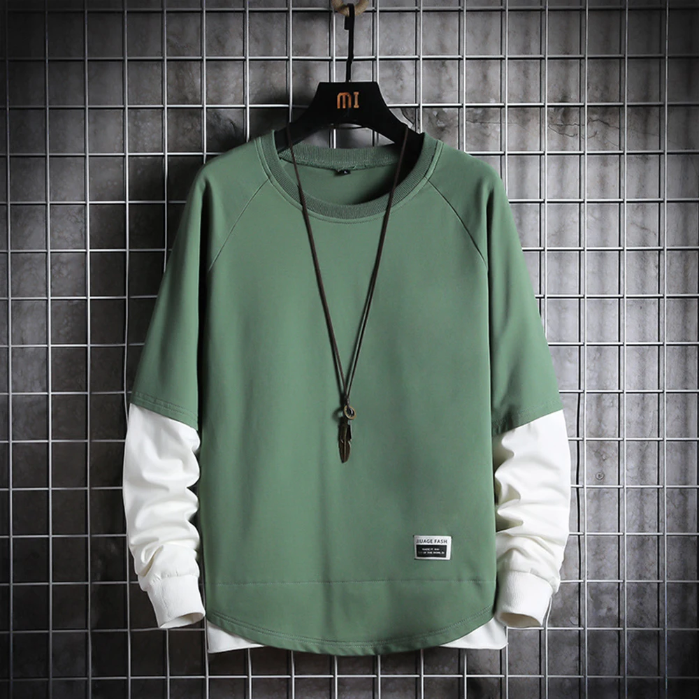 Sudadera con capucha para hombre, y cuello redondo de manga larga, estilo Hip Hop, ropa de calle, para primavera y otoño, Harajuku, nueva