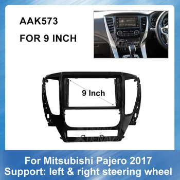 

Car Fascia Trim Kit For Mitsubishi Pajero 2017 2 Din Fascias Audio Fitting Adaptor GPS Nav Fascia plate Panel For Mitsubish