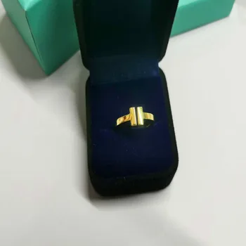 

Ms S925 pure silver double T popular ring