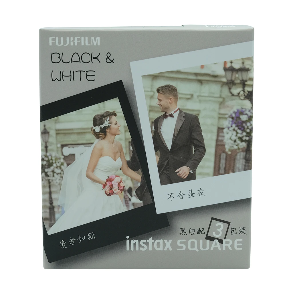 Фотобумага Fuji Fujifilm Instax Mini 30 листов, черный+ белый край, пленка для Fujifilm Instax SQUARE SQ20 SQ10 SQ6, мгновенная пленка