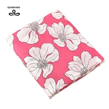 QUANFANG Новая серия цветов, хлопковая летняя одежда с принтом, ткань, имитация шелка, юбка, платье, рубашка, материал полуметра