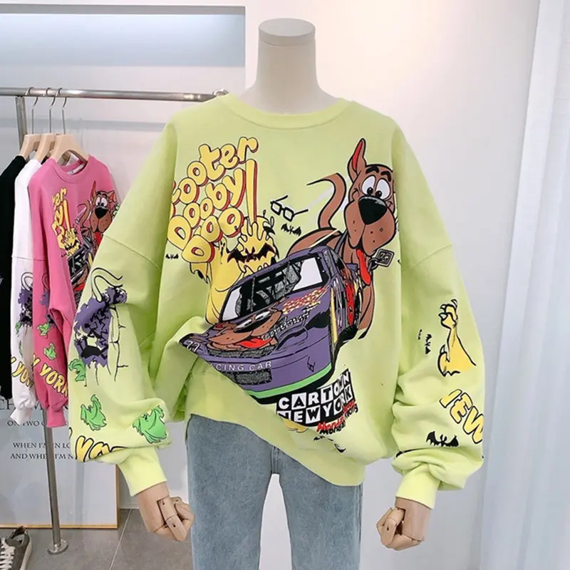 Scooby-Doo Cartoon Graphic Oversized Sweater-4