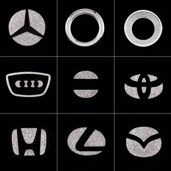 

1pcs Suitable for a variety of car steering wheel decorative stickers steering wheel diamond decorative ring car decoration