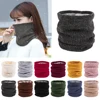 Unisex Winter hiking cycling Scarf with Faux Fur knit Neck Warmer Chunky Soft Thick Circle Loop Scarves for Woman Man ► Photo 2/6