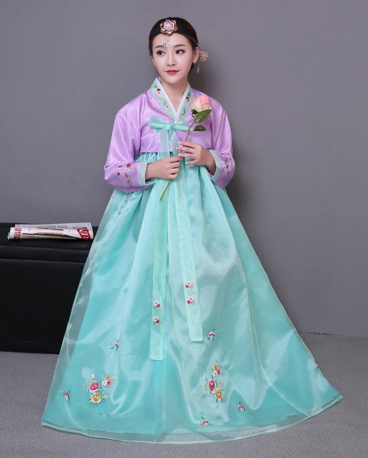 Классическая традиционная Женская одежда в Корейском стиле, женская одежда в Корейском стиле, одежда для выступлений на сцене, одежда для азиатских танцев, Ropa De Mujer