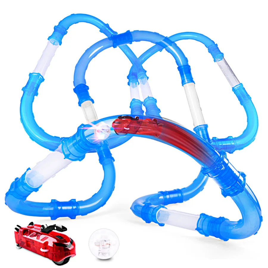 

Speed Pipeline Camera Track Car High-Speed Camera Track Assembled DIY Remote Control Car Flexible Assembled Light Included Car B