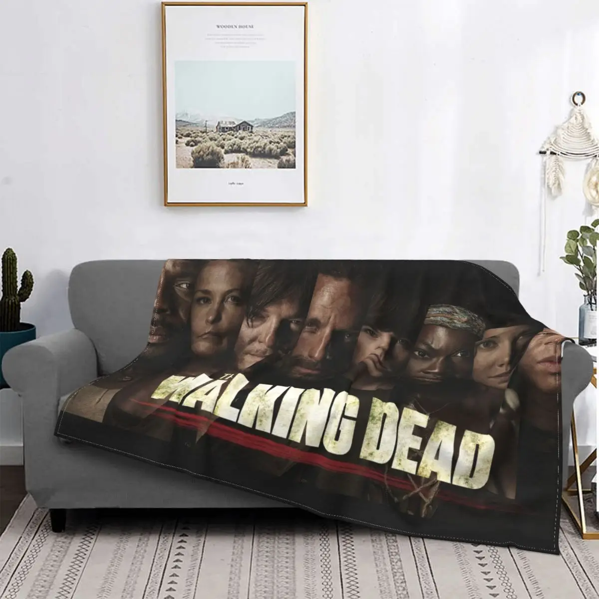 

The Walking Dead Horror Movie Blanket Rick Grimes Daryl Dixon Carl Grimes Comic Flannel Soft Throw Blanket for Coverlet Winter