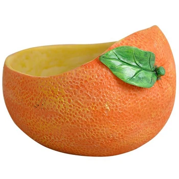 

Flower Pot Plant Pot Orange Shape Flowerpot Adornment Resin Orange Flower Pot Fleshy Flowerpot Adornment