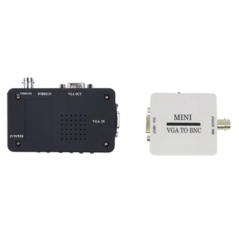 

BNC PC to TV Converter, VGA Adapter & Mini HD VGA to BNC Video Converter Convertor Box Composite VGA to BNC Adapter