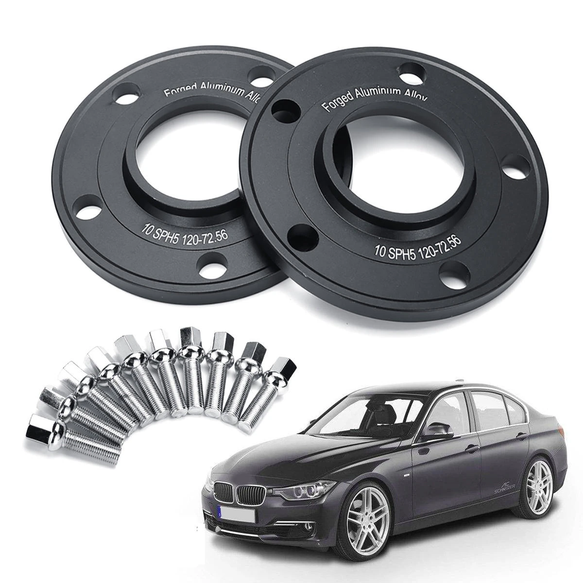 または スペーサー 2pcs 40mm 5x120 5 BMW x3、x4、x5 E53、x5e70、x6e71用のボルトホイール