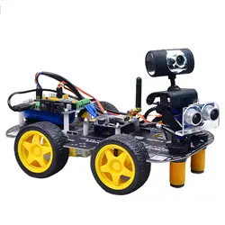Горячий программируемый робот DIY Wifi + Bluetooth паровой образовательный автомобиль с графическим программированием XR блок Linux для Arduino UNO R3