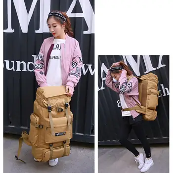 

Travel Bag Durable Practical 70L Polyester Cycling Lightweight Outdoors Unisex Camping Backpack One Strap Shoulder Hiking