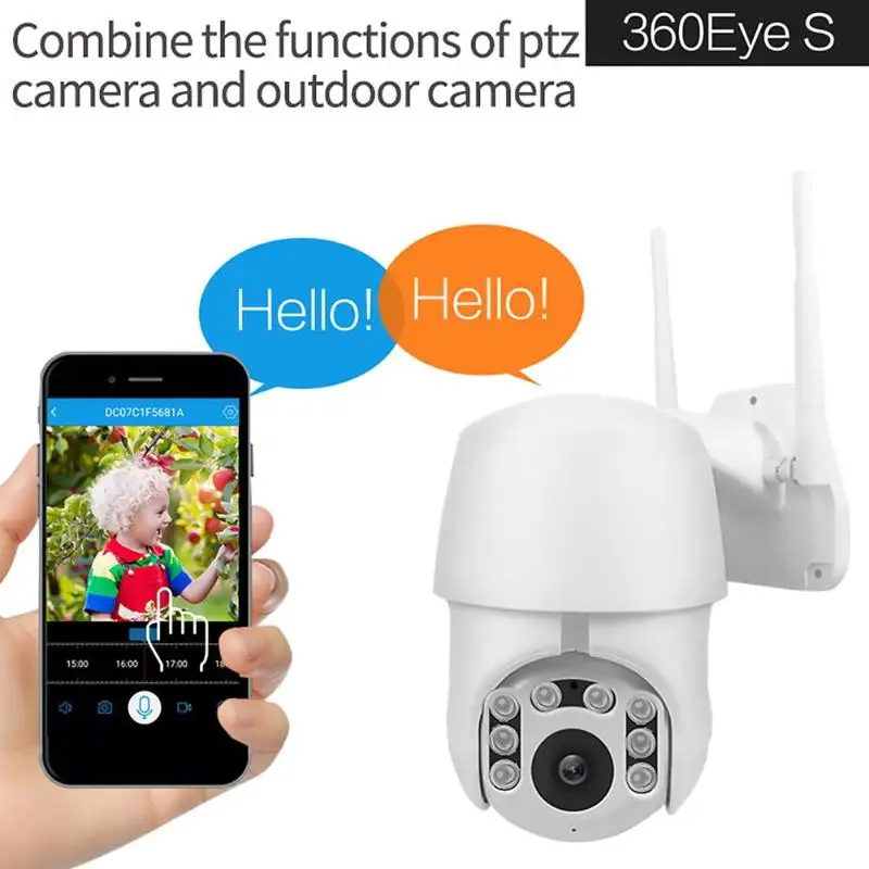 

2MP Wireless Wifi IP Camera 1080P PTZ Outdoor Speed Dome Security Camera IP66 Infrared Night Vision Network CCTV Surveillance