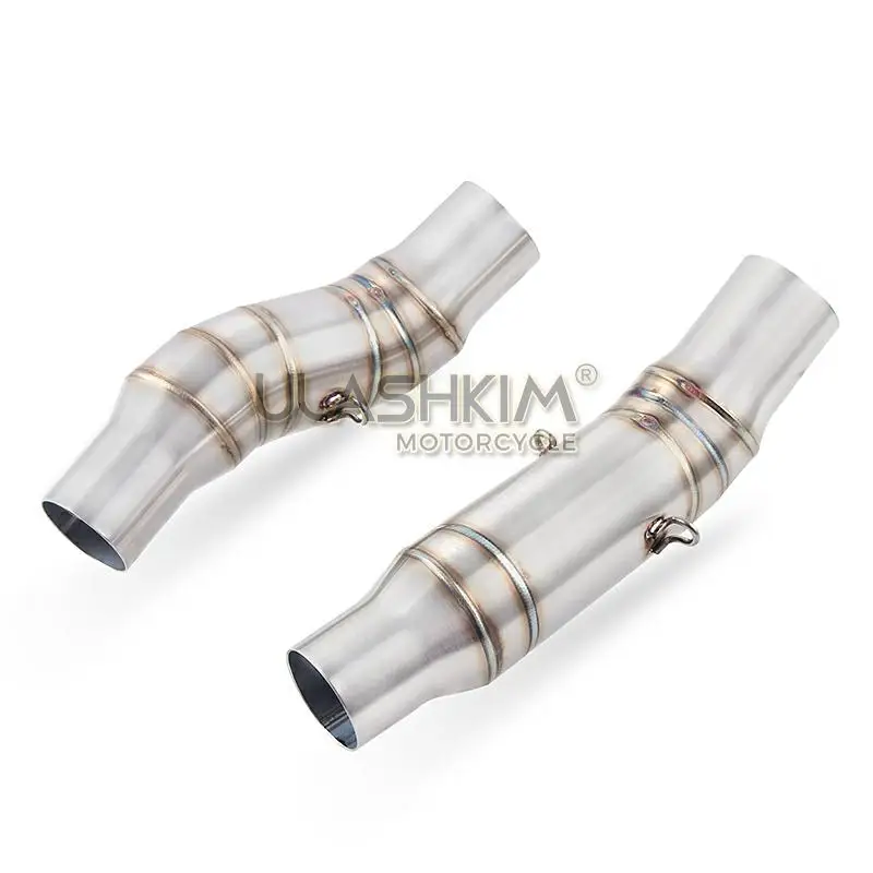 Motorcycle Full Exhaust Escape System+ Modified Link Contact middle pipe Round Muffler for kawasaki Z1000 2010- Q