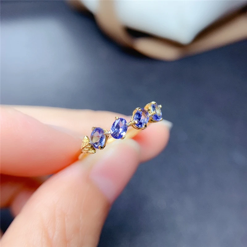 Buy 5mm Natural Tanzanite Ring in SOLID Gold December Birthstone Statement  Bright Periwinkle Stone Rose or White or Yellow Gold Ring Online in India -  Etsy