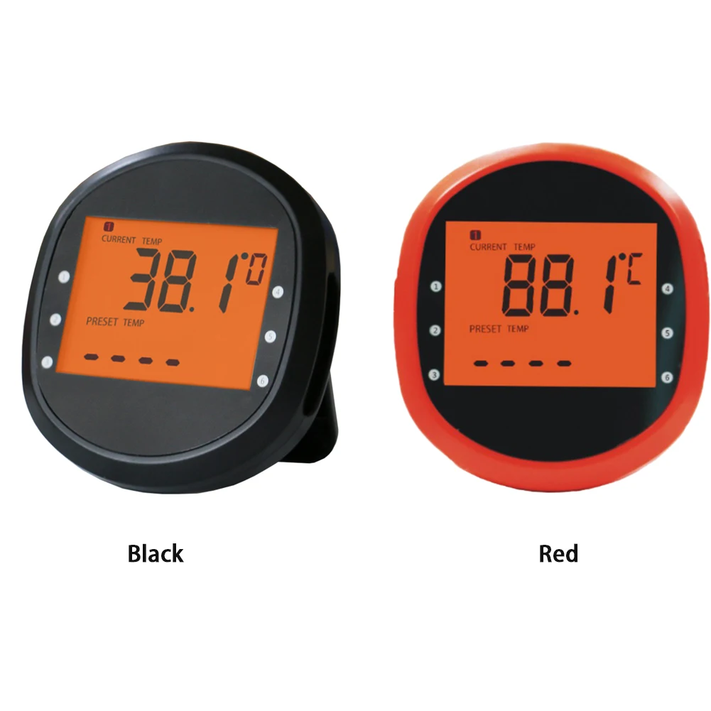 Зубчатый инструмент для мяса с подсветкой цифровой беспроводной пищевой кухонный переносной ЖК-дисплей открытый Bluetooth с зонд для барбекю термометр