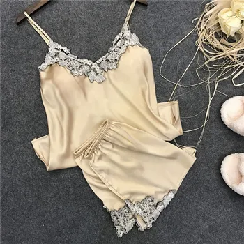 

2020 Fashion Pajamas For Women Summer Sexy Lace Lingerie Nightwear Underwear Robe Babydoll Sleepwear pijama feminino пижама L511