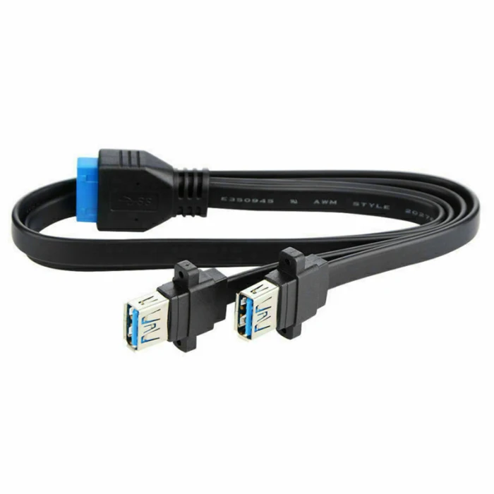 Два порта USB 3,0 мама монтажная панель к материнской плате 20Pin Кабель питания Шнур LSMK99