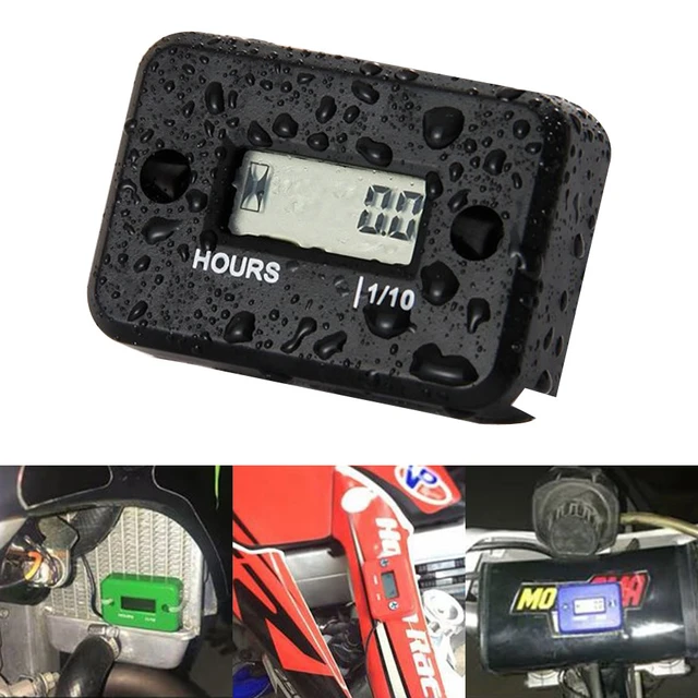 Compteur horaire numérique LCD étanche, tachymètre pour moto RL,  instruments de motoneige, jane, bateau, générateur de vélo - AliExpress