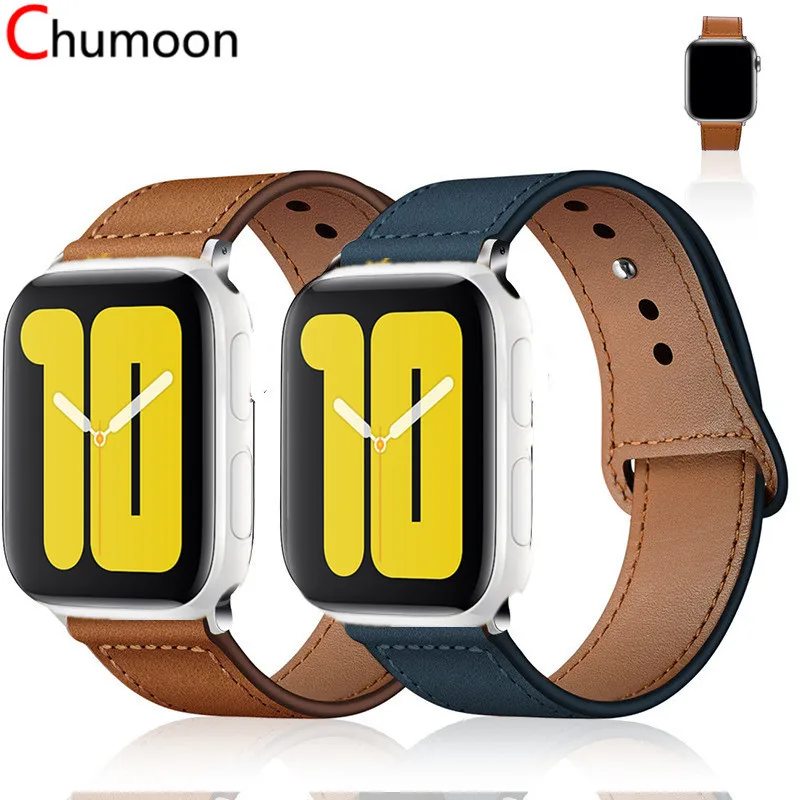 Ремешок кожаный для наручных часов сменный Браслет iwatch 3 2 1 42 мм 38 4 5 44 40 мм|Ремешки