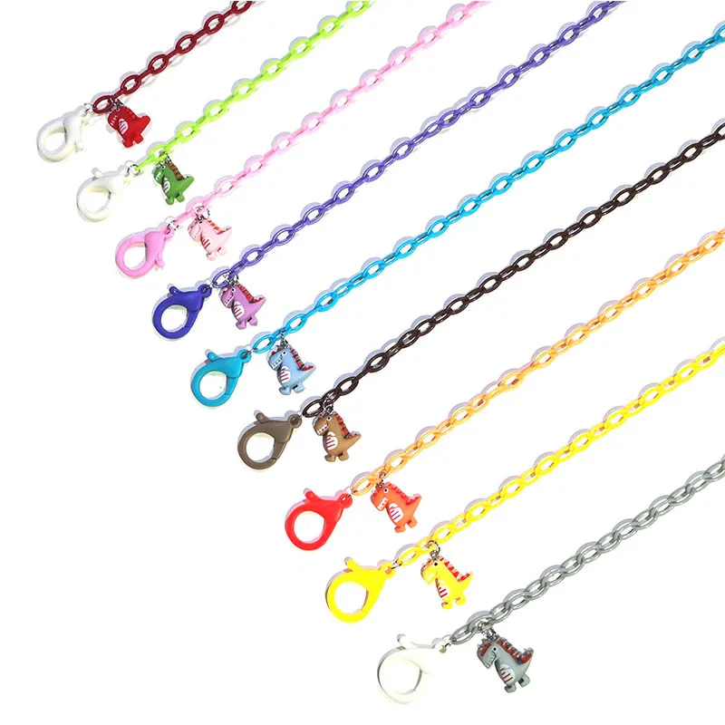Cordón de dinosaurio para mascarilla, cadena de almacenamiento para mascarilla portátil, soporte de cadena para máscara