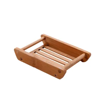 

1Pc Creative Simplicity Soap Dish Retro Boat Shaped Wooden Soap Tray Bathroom Draining Soap Storage Tray
