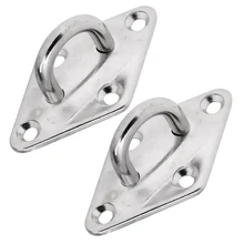 2 шт. 5 мм рифленая нержавеющая сталь глаз пластина галстук вниз для морской для лодки для парусной лодки