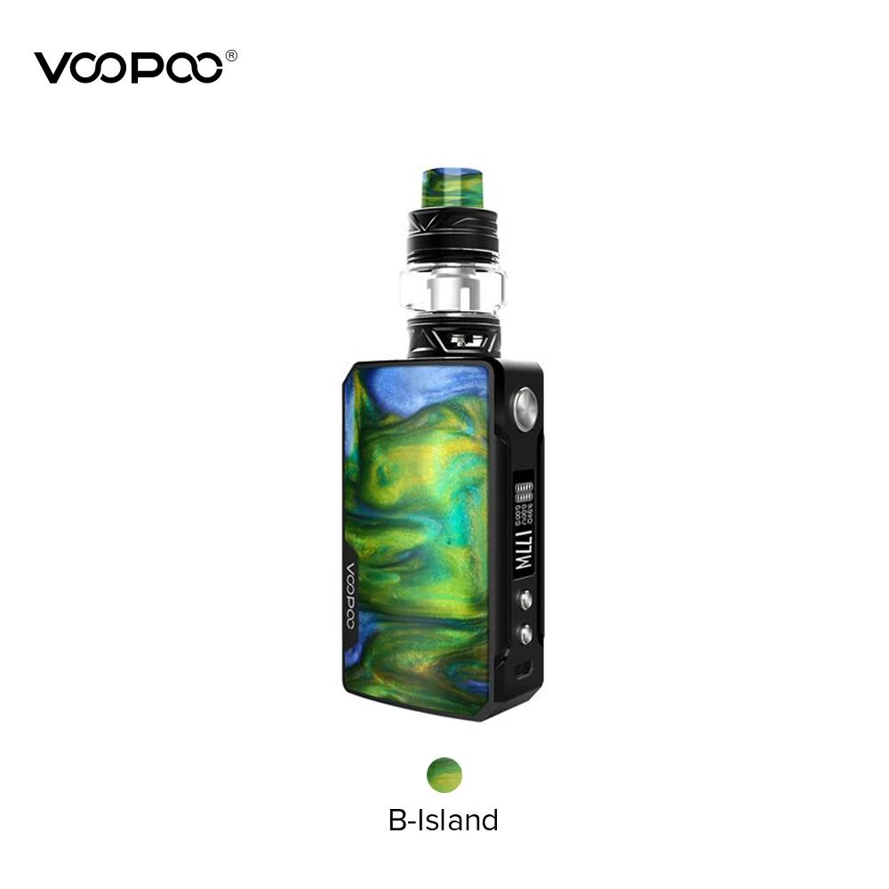 VOOPOO DRAG 2 Коробка мод 5 мл Uforce T2 Танк Uforce U2 N3 катушка 177 Вт максимальный выход Электронная сигарета против Voopoo Drag Mini - Цвет: B-Island